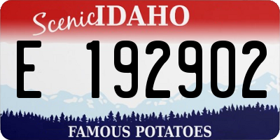 ID license plate E192902