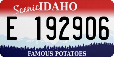 ID license plate E192906