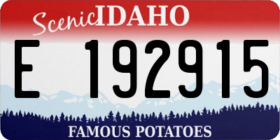 ID license plate E192915