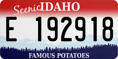 ID license plate E192918