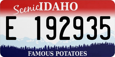 ID license plate E192935
