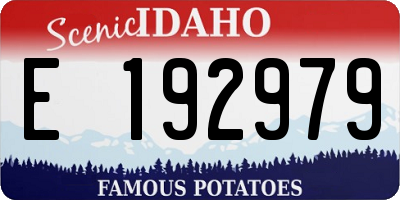ID license plate E192979