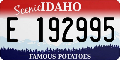 ID license plate E192995