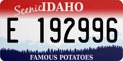 ID license plate E192996