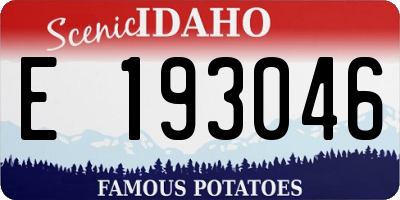 ID license plate E193046