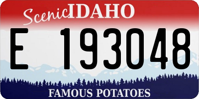 ID license plate E193048