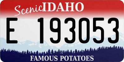 ID license plate E193053