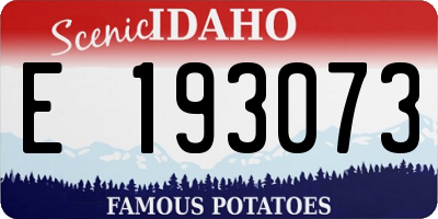 ID license plate E193073