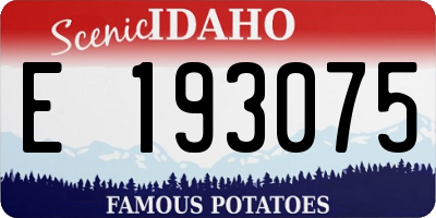 ID license plate E193075