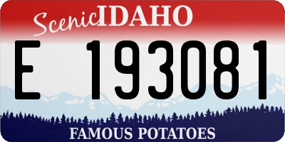 ID license plate E193081