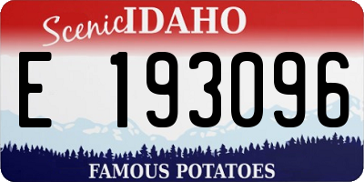 ID license plate E193096