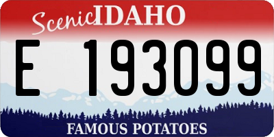 ID license plate E193099