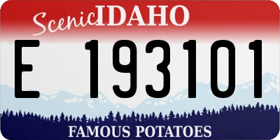 ID license plate E193101