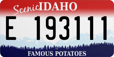 ID license plate E193111