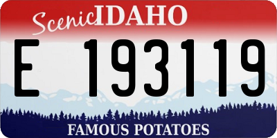 ID license plate E193119