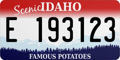 ID license plate E193123
