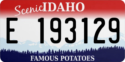 ID license plate E193129