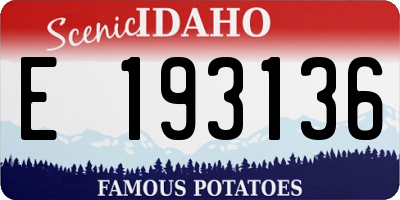 ID license plate E193136