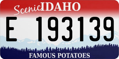 ID license plate E193139