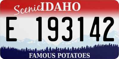 ID license plate E193142