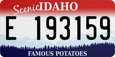 ID license plate E193159