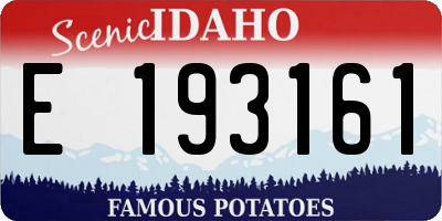 ID license plate E193161