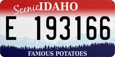 ID license plate E193166