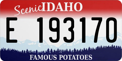 ID license plate E193170