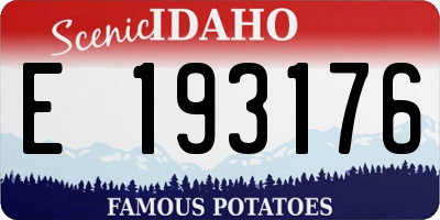 ID license plate E193176