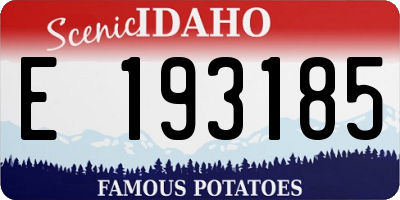 ID license plate E193185