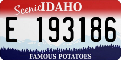 ID license plate E193186