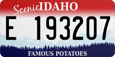 ID license plate E193207