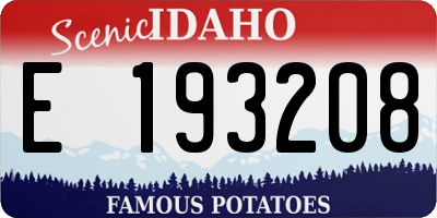 ID license plate E193208