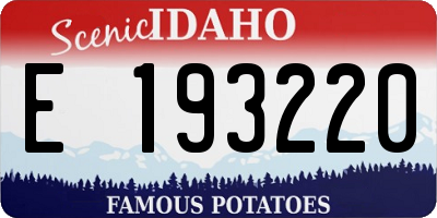 ID license plate E193220