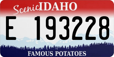 ID license plate E193228