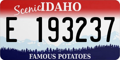 ID license plate E193237