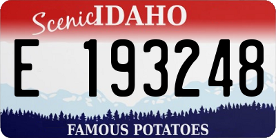 ID license plate E193248