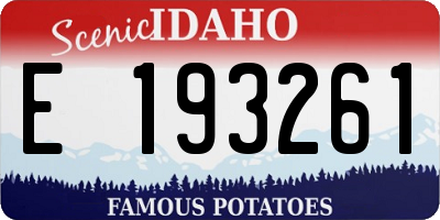ID license plate E193261