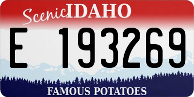 ID license plate E193269