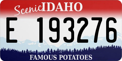 ID license plate E193276