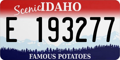 ID license plate E193277