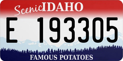 ID license plate E193305