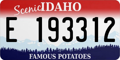 ID license plate E193312