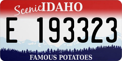 ID license plate E193323
