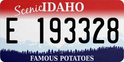 ID license plate E193328