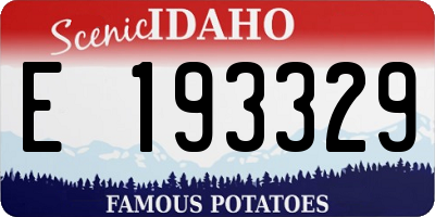 ID license plate E193329