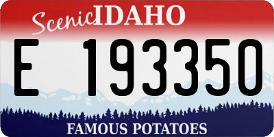 ID license plate E193350