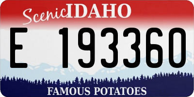 ID license plate E193360