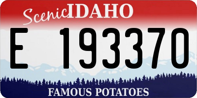 ID license plate E193370