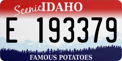 ID license plate E193379